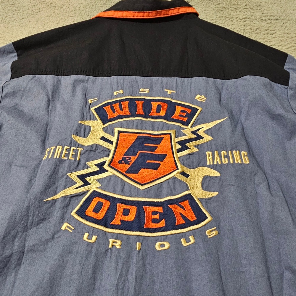Universal Studios Fast & Furious Supercharged Shirt Mens Sz XL Torettos Mechanic